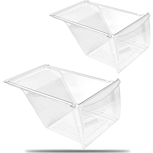 Alvar [2 PACK] UPGRADED 240337103 Crisper Bin Drawer Replacement for Frigidaire Kenmore Refrigerator Drawer Replacement, Fridge Drawer for Frigidaire Replacement Drawer Parts AP2115741, 240337100, 240337102 - Image 1