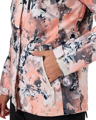 Roxy Women's Jetty Block Jacket – 10K Waterproof, Insulated Snow Jacket, PFAS-Free, Recycled Fabric, Peach Pink, X-Small - Image 4