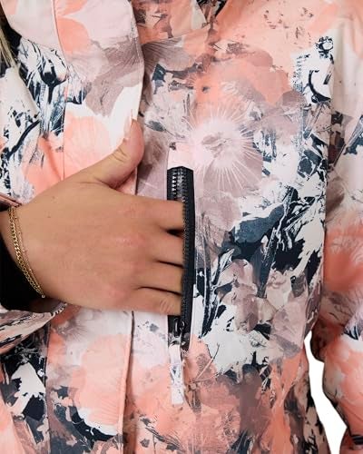 Roxy Women's Jetty Block Jacket – 10K Waterproof, Insulated Snow Jacket, PFAS-Free, Recycled Fabric, Peach Pink, X-Small - Image 3