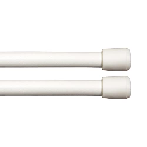 Interior Living 2848 in Adjustable Spring Tension Rod 2Pack 716 in Diameter White