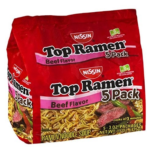 Nissin Top Ramen Beef Flavor - 5 CT - Image 2