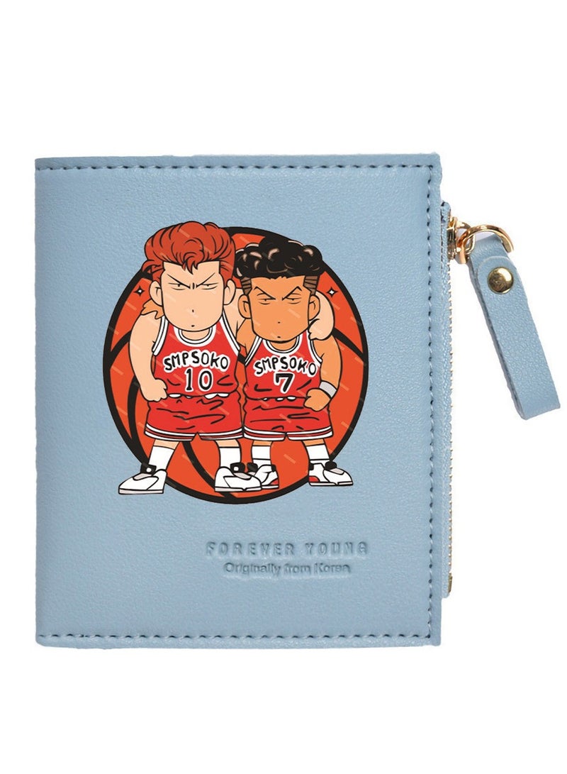 KUYING Slam Dunk, Student Card Bag, Leather Wallet 
