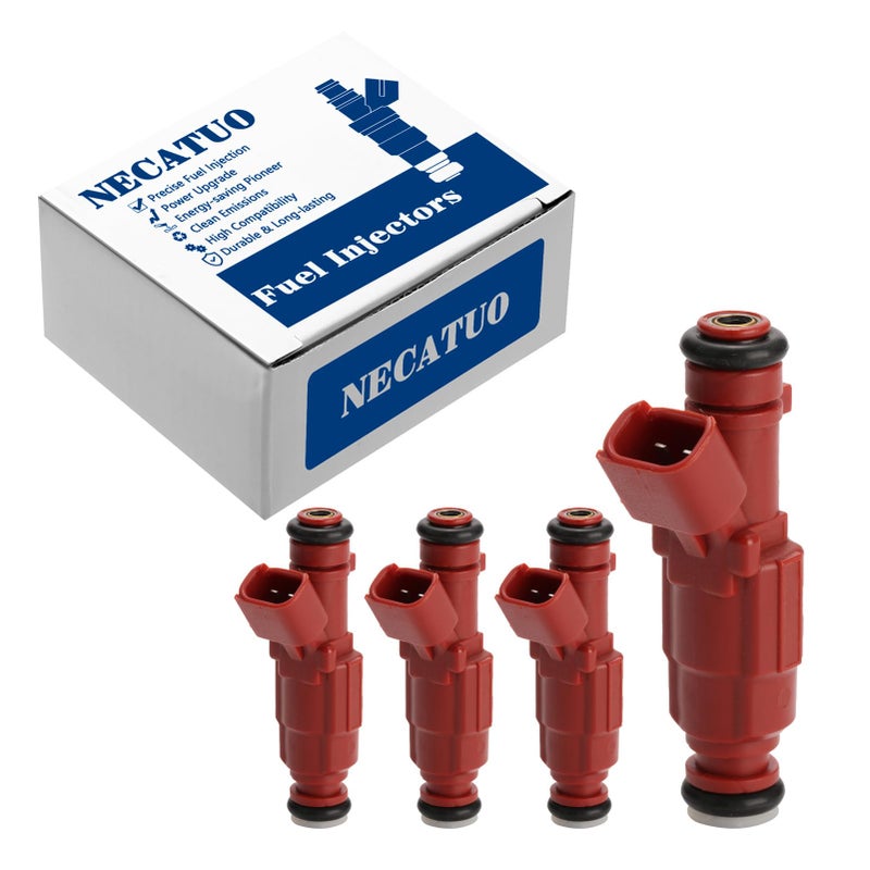NECATUO Set of 4 Fuel Injectors Compatible with Hyundai Elantra GT Coupe 2013 Kia Forte Soul 20122013 18L 20L L4 Replaces 353102E000 FJ1182 84212375 - Image 2