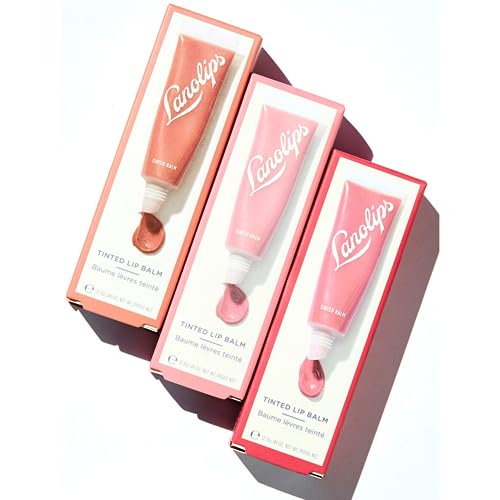 Lanolips Essentials Lip Tint Gift Set Tinted Lanolin Lip Balm Set Hydrating Lip Moisturizer Kit with Three Universal Shades 125g 044 oz each - Image 3
