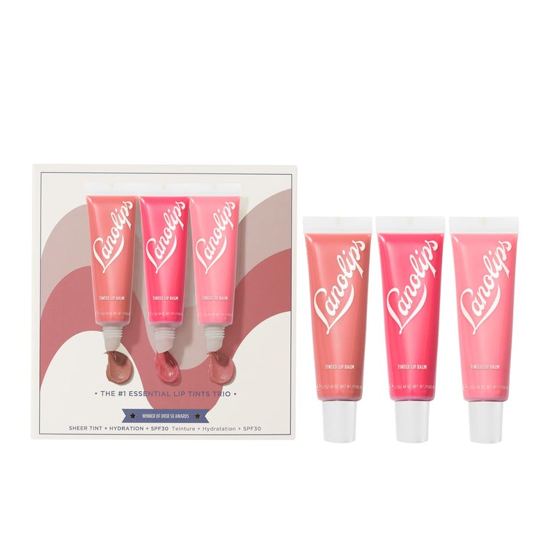 Lanolips Essentials Lip Tint Gift Set Tinted Lanolin Lip Balm Set Hydrating Lip Moisturizer Kit with Three Universal Shades 125g 044 oz each - Image 2