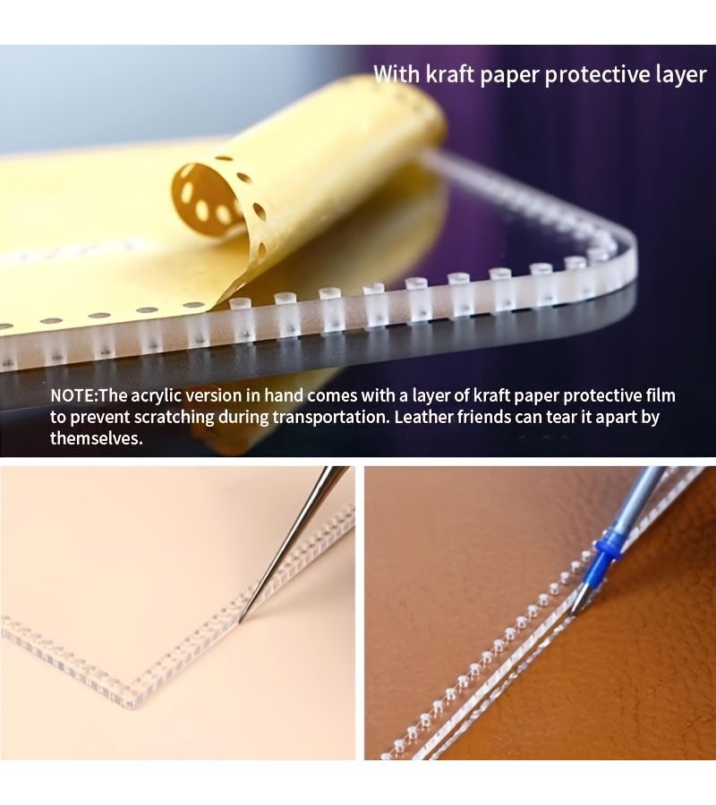 1pc Acrylic Leather Template For Wallet Handmade Baseball Coin Purse Bag Craft - Image 5