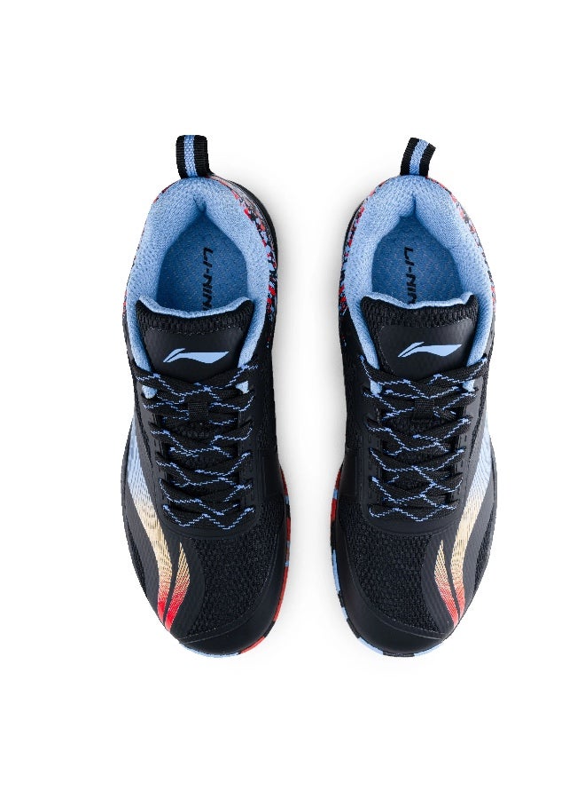 Li-Ning أحذية بادمنتون هايبرسونيك IV للرجال والنساء غير ماركة خفيفة الوزن ومتينة (أسود/أزرق/ذهبي/أحمر EUR- 43) 6937461102681 - Image 5