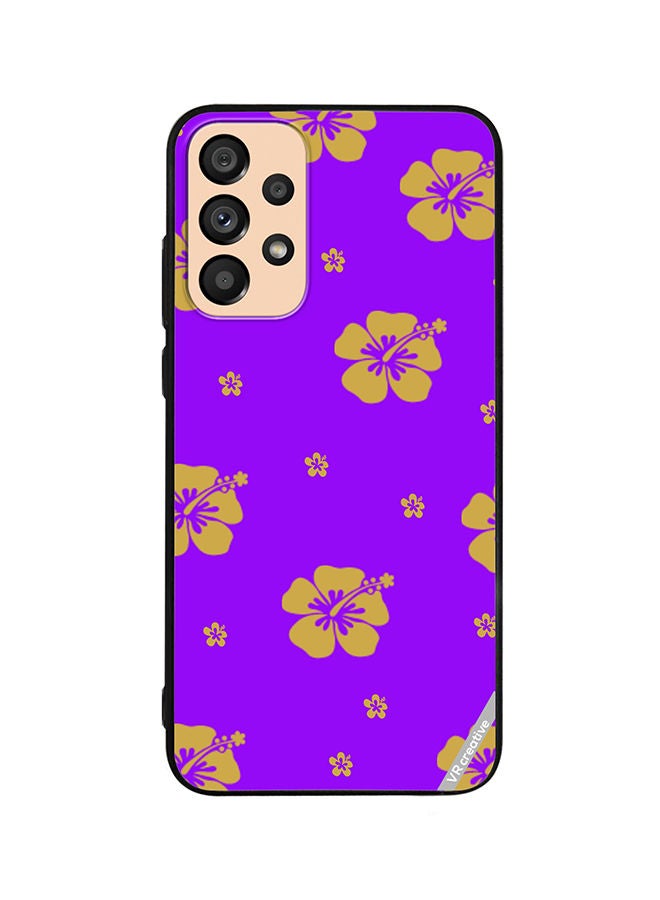 VR CREATIVE Protective Case Cover For Samsung Galaxy A33 5G Habiscus Design Multicolour - Image 1