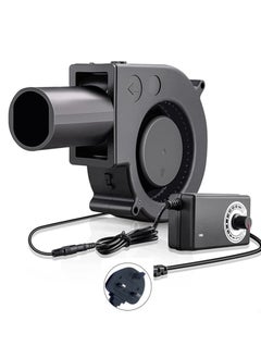 Generic Turbo Blower Fan with Long Power Adapter, for Cooling and Ventilation, Cooling Centrifugal Air Blower Fan for BBQ Inflatables Fireplace  - Image 1