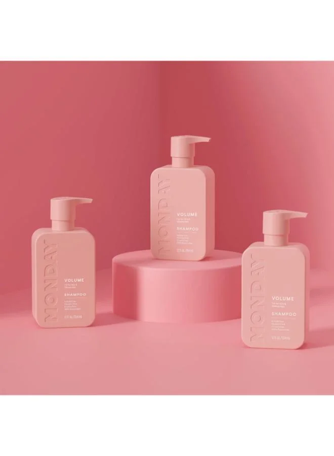Monday  MONDAY Haircare Volume Shampoo 12oz for Thin, Fine, and Oily Hair, Made from Coconut Oil, Ginger Extract, & Vitamin E, 100% Recyclable Bottles (354ml)  | Best Price UAE