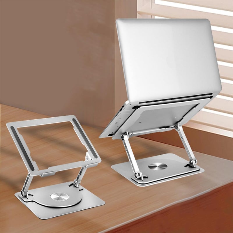 Laptop Stand Active Cooling Holder 360°Rotating Aluminum Bracket for 17Inch Tablets Home Offices Notebook Laptop - Image 2
