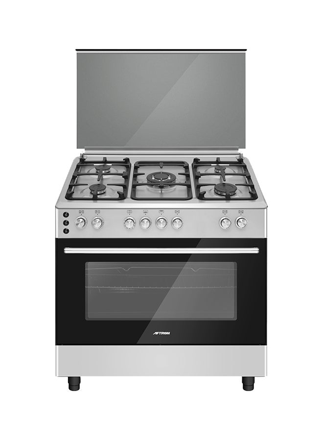 5 Burner Gas Cooker With Oven 90x60 AFGR9075CFSD Black / Silver