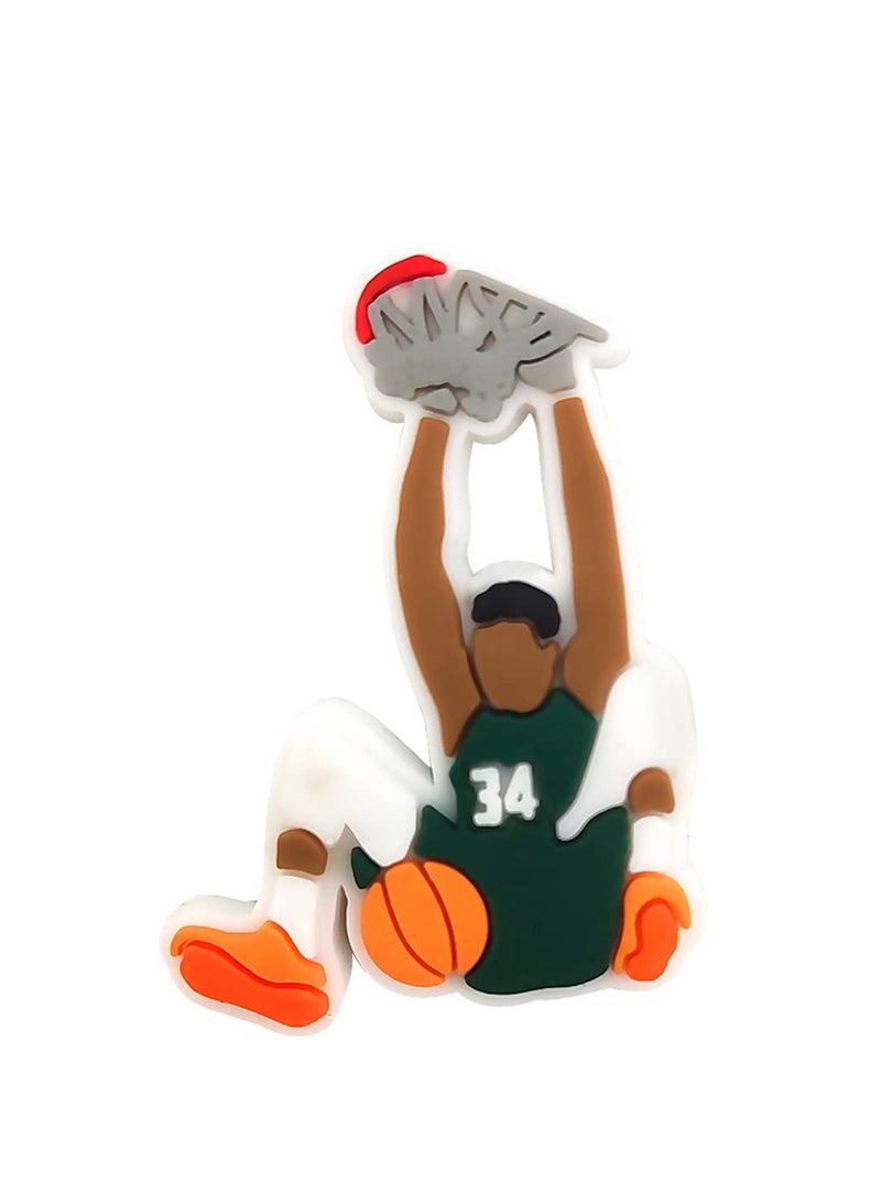 Zikra Croc Charms Sports 50 PCS Basketball Shoe Charms for Croc Accessories for Shoes Charm PVC Clog Pins for Birthday Party Supplies Favors Gifts for Holidays Decoration for Kids Boy Girls - Image 4