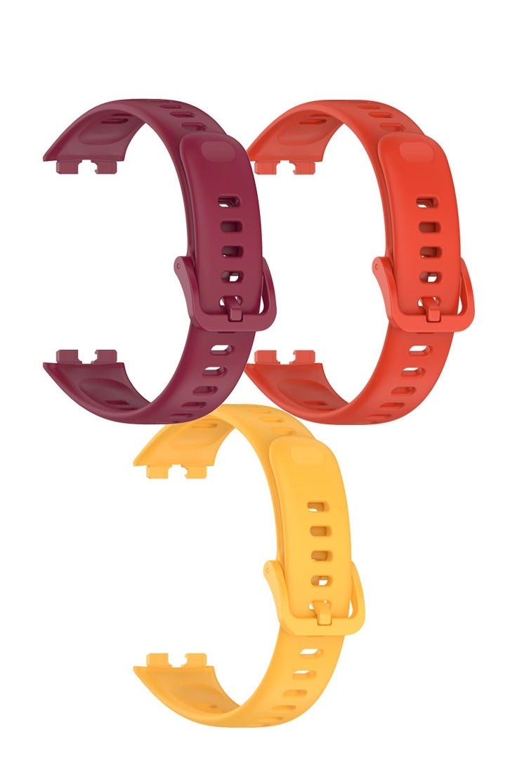 3Pc Huawei Band 10 Straps / Band 9 / Band 8 Replacement Straps Sports Silicone Replacement Watchbands - Image 2