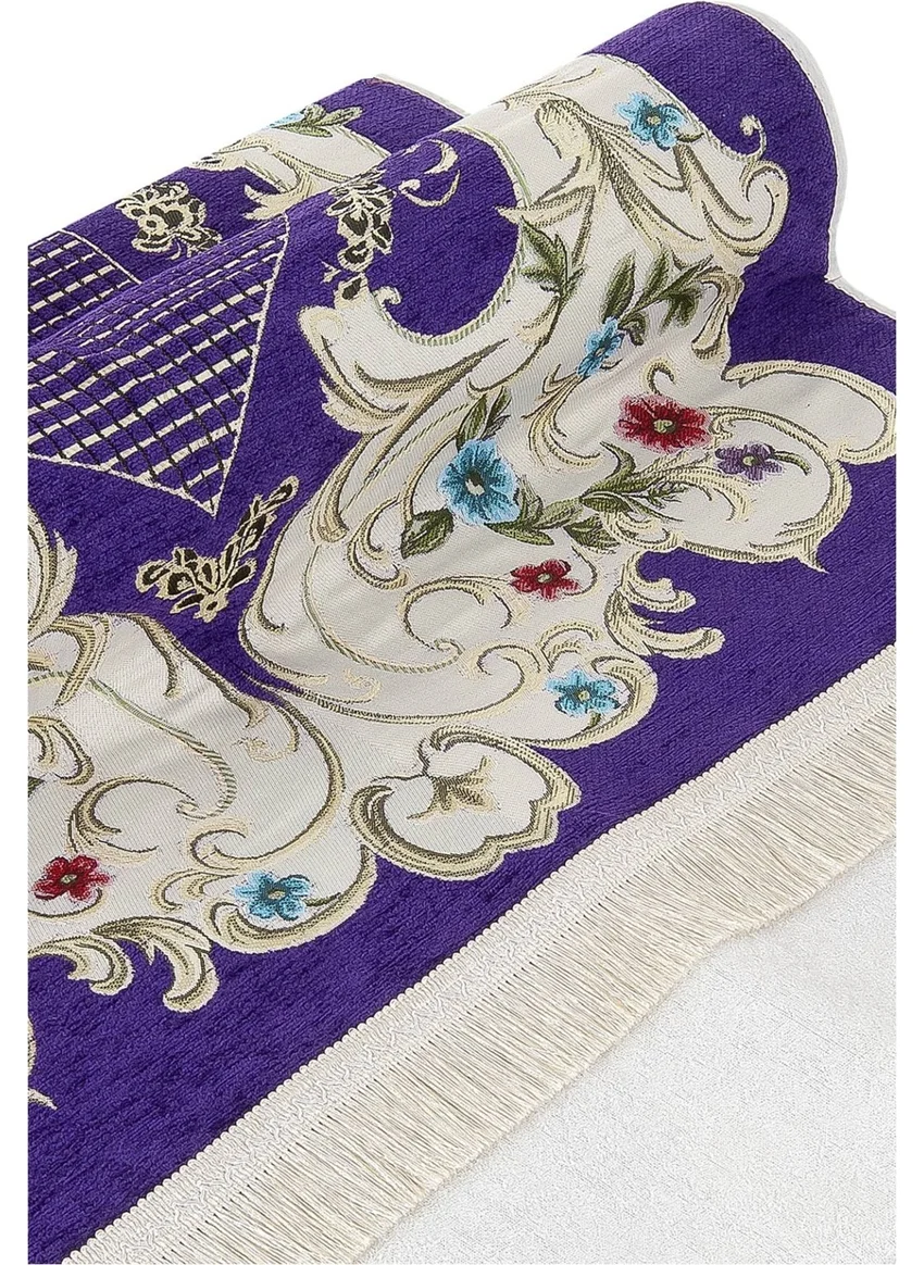 İhvan Online Bag Sponge Chenille Prayer Rug - Purple