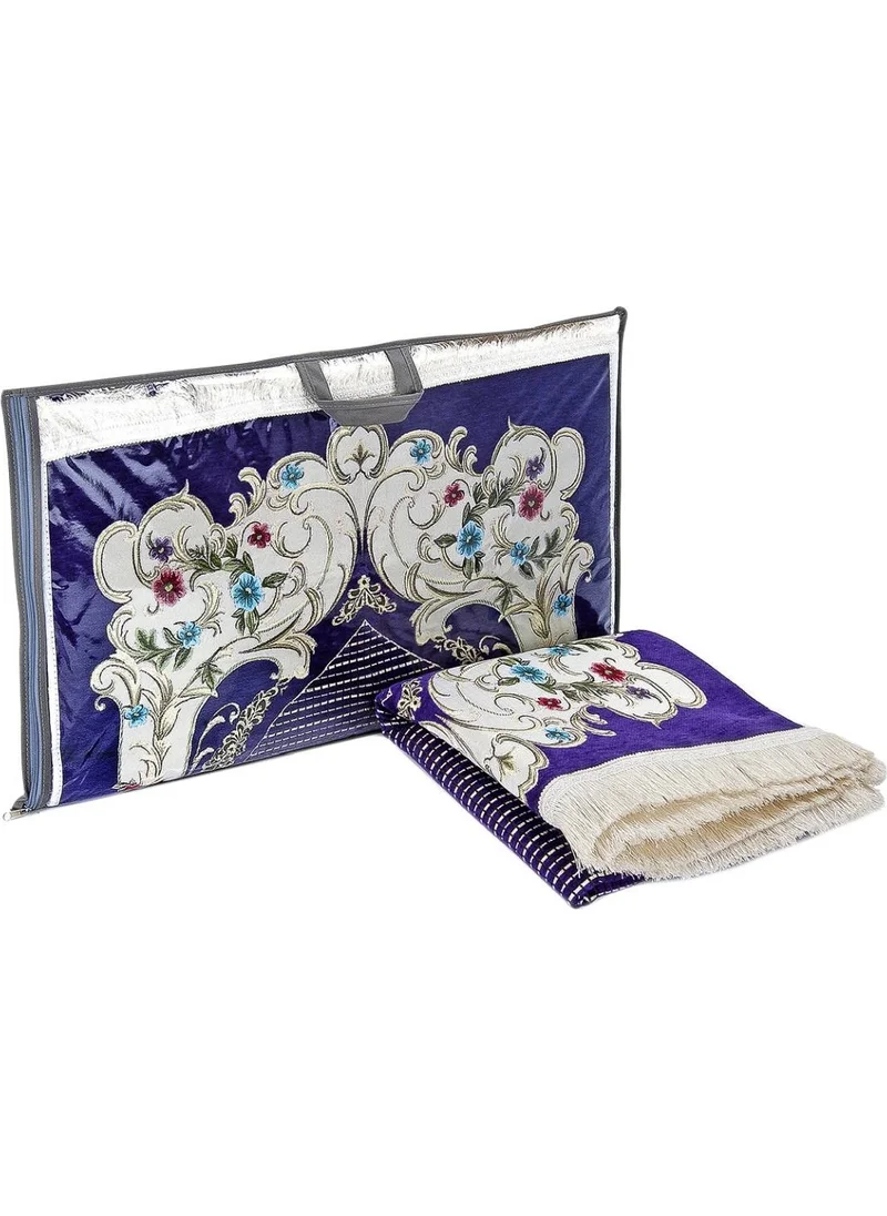 İhvan Online Bag Sponge Chenille Prayer Rug - Purple