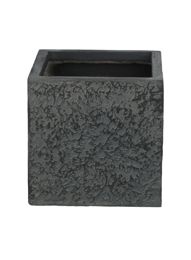 serene UV-Resistant Square Clay Flower Pot Grey 34.5 x 33 x 31 cm