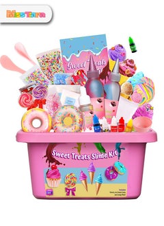 MissTiara Ultimate DIY Slime Kit for Kids-Non-Sticky,Soft & Scented to Make Cloud Slime, Foam Slime, Butter Slime, Ice Cream Slime and Candy Slime with Charms-Party Favors and Great Gift Idea  - Image 1