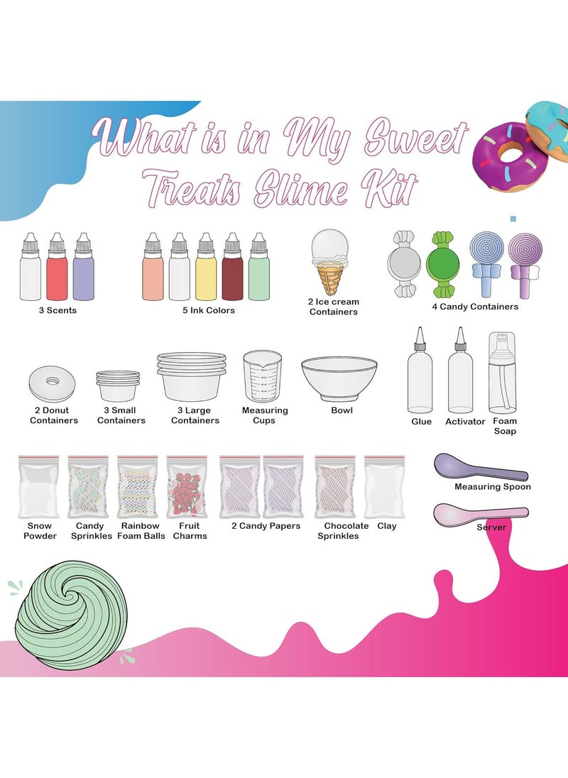 MissTiara - Ultimate DIY Slime Kit for Kids-Non-Sticky,Soft & Scented to Make Cloud Slime, Foam Slime, Butter Slime, Ice Cream Slime and Candy Slime with Charms-Party Favors and Great Gift Idea - Image 1