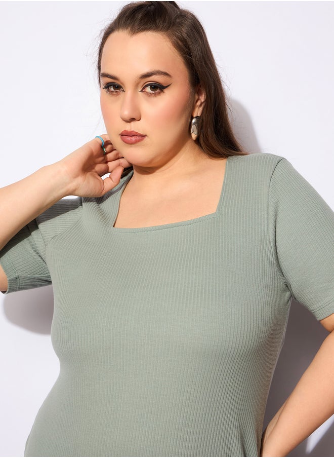 SASSAFRAS Ribbed Knit Dress  - Image 4