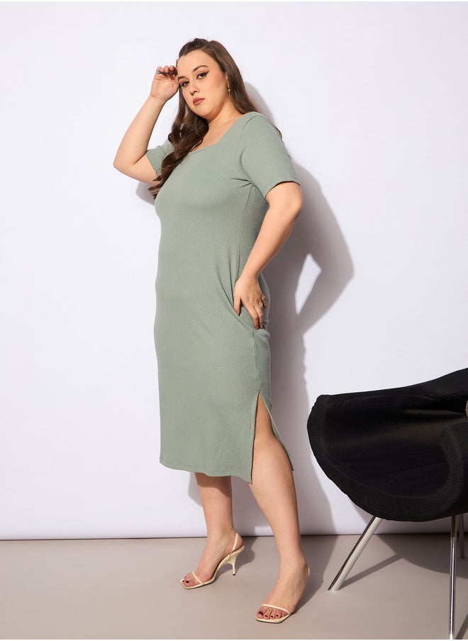 SASSAFRAS Ribbed Knit Dress  - Image 3