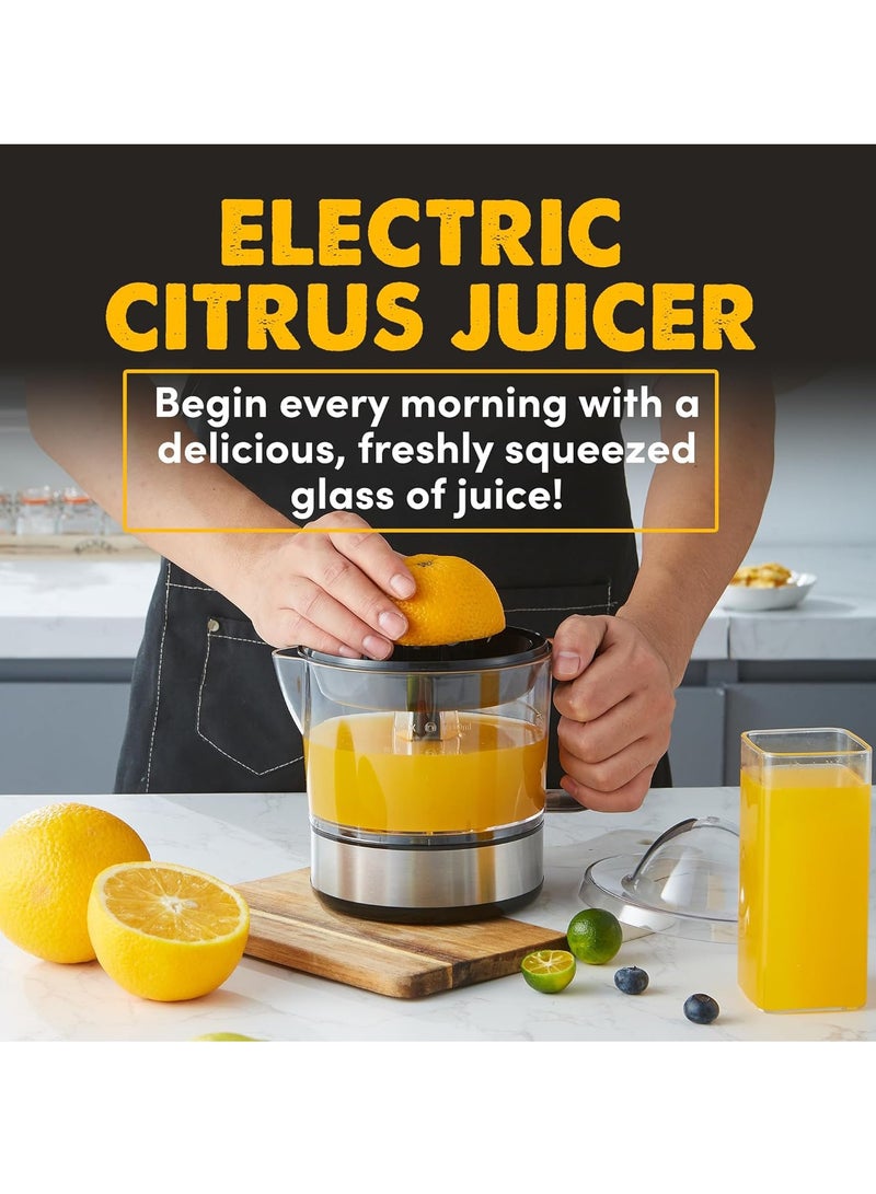 KASTWAVE 24oz BPA-Free Electric Citrus Juicer, Juicer Machine, Premium Electric Orange Juicer, Compact, Large Volume, Pulp Control, Oranges, Lemons, Limes, Grapefruits with Easy Pour Spout, Black - Image 2