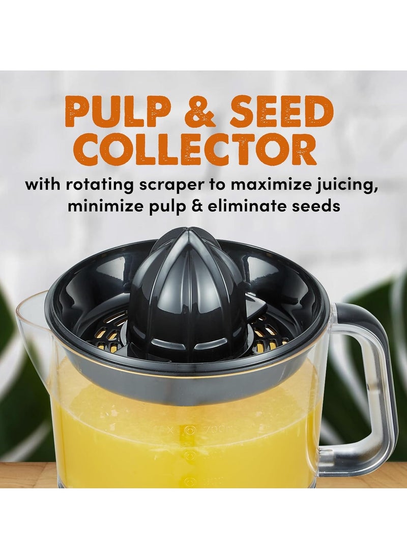 KASTWAVE 24oz BPA-Free Electric Citrus Juicer, Juicer Machine, Premium Electric Orange Juicer, Compact, Large Volume, Pulp Control, Oranges, Lemons, Limes, Grapefruits with Easy Pour Spout, Black - Image 4