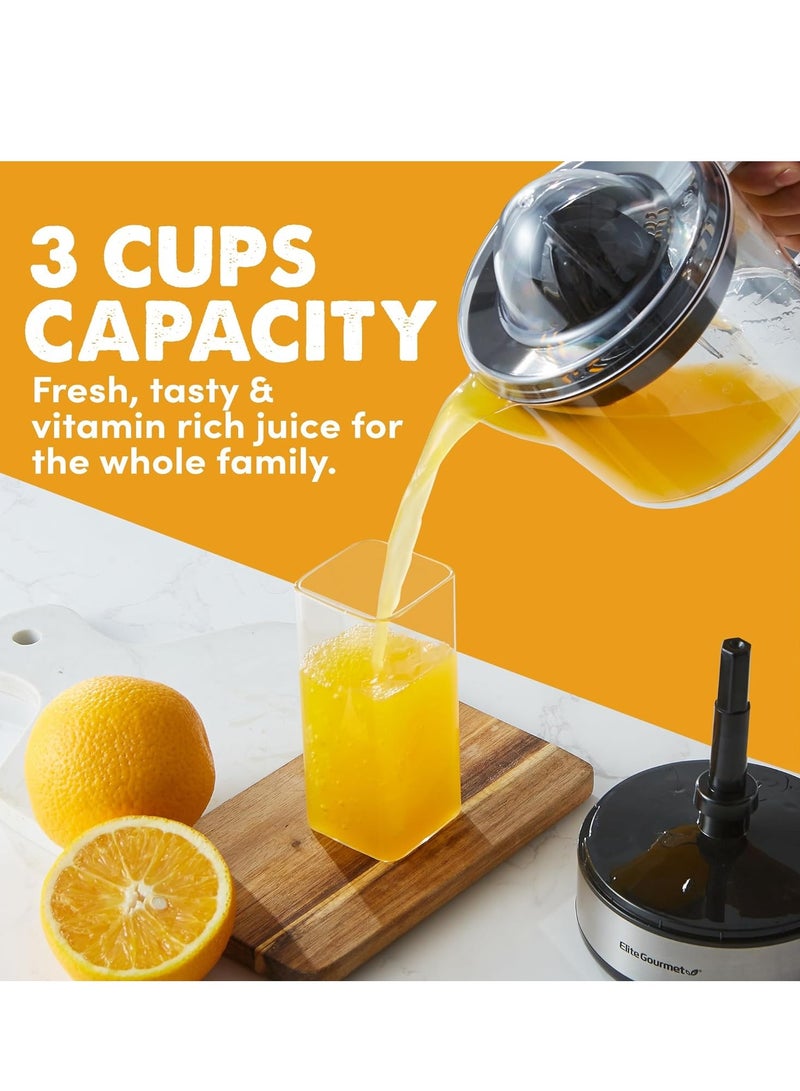 KASTWAVE 24oz BPA-Free Electric Citrus Juicer, Juicer Machine, Premium Electric Orange Juicer, Compact, Large Volume, Pulp Control, Oranges, Lemons, Limes, Grapefruits with Easy Pour Spout, Black - Image 5