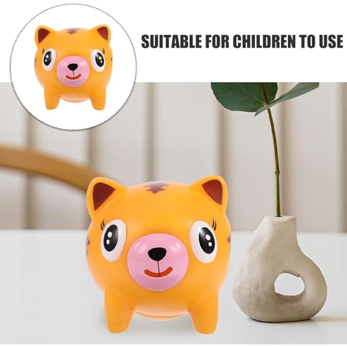 YARNOW 4Pcs Squeaky Animal for Tongue Out Cartoon Balls Fun Sensory Play for Party Favors and Decompression Activities - Image 4
