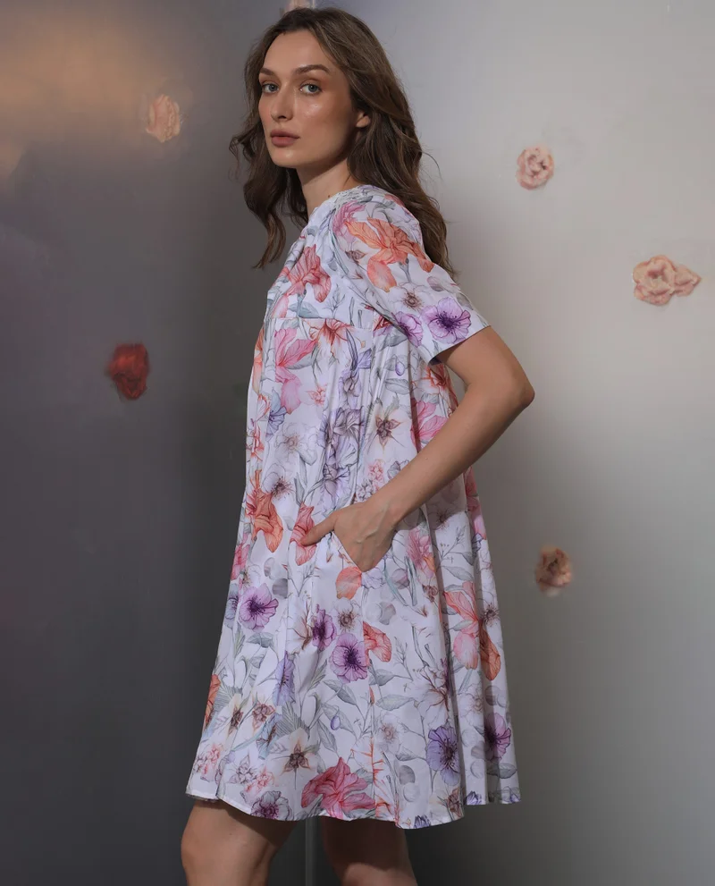 Rareism Women's Floral Circular Flare  In Multicolor