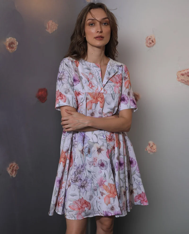 Rareism Women's Floral Circular Flare  In Multicolor