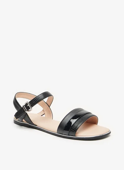 سيليست Womens Textured Sandals With Buckle Closure