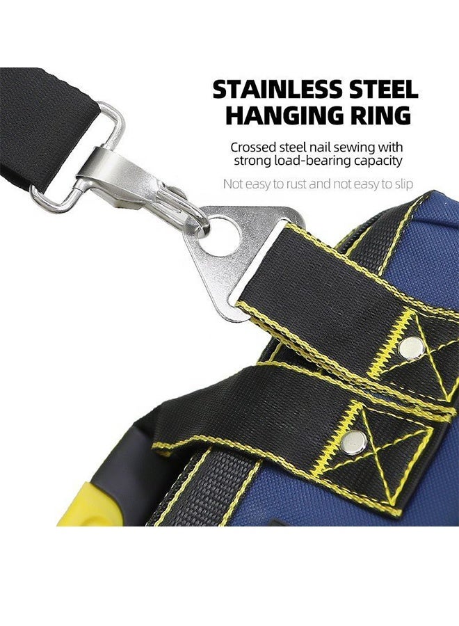 HaHaHai 19'' Multifunctional Tool Bag with Waterproof Molded Base, Electric Tool Bag, Large Capacity Wide Mouth Tool Tote Bag for Electricians Carpenters - Image 5