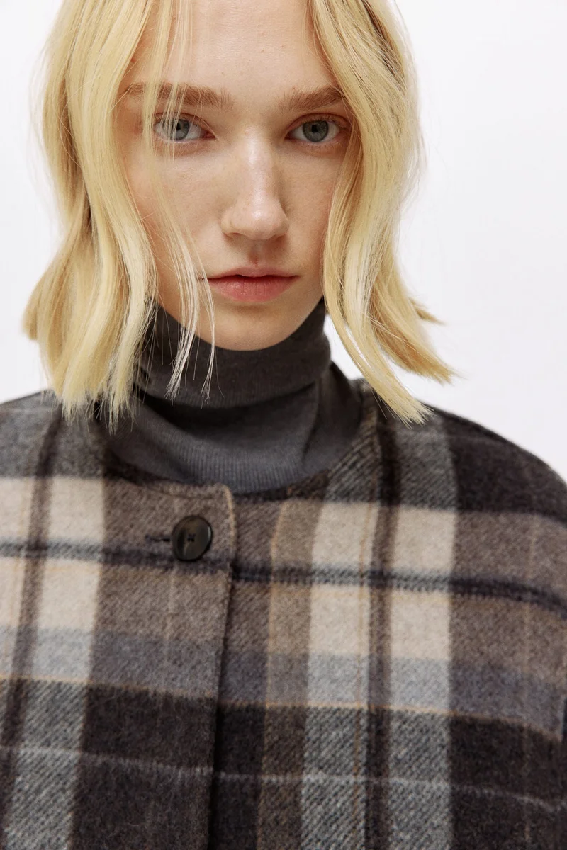 H&M Wool-blend coat with scarf