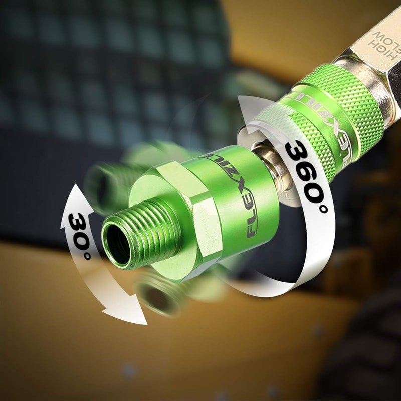 Flexzilla Pro High Flow Ball Swivel Plug, 1/4" Body, 1/4" MNPT - A53440FZBS - Image 2