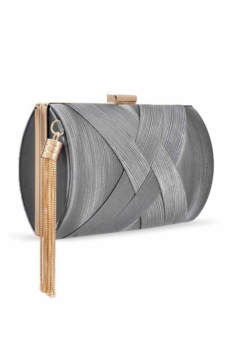 Zikra Womens Evening Clutch Bag Designer Evening Handbag, Lady Party Clutch Purse - Image 1