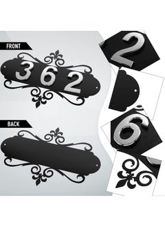 Generic House Numbers For Outside Metal Home Address Number Sign House Address Plaques Metal Address Sign Mailbox Number Personalized Address Signs For House Home Hotel Office Garden Decorative Wall Plaque  - Image 3