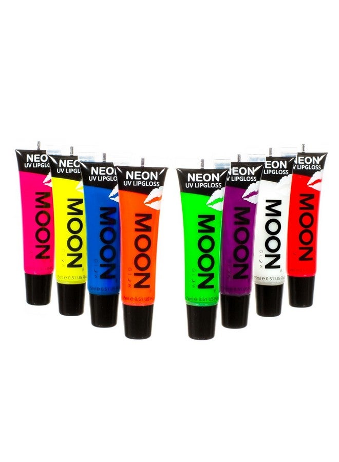 Moon Glow Blacklight Neon Lip Gloss 0.5Oz Set Of 8 Scented And Glows Brightly Under Uv/Blacklight! - Image 2