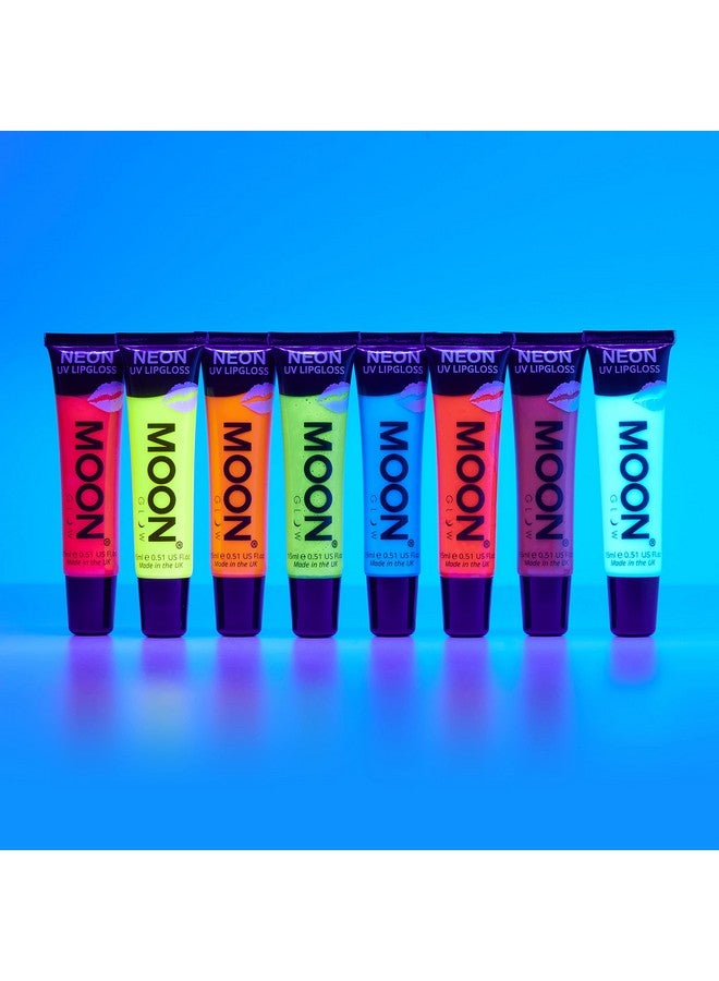 Moon Glow Blacklight Neon Lip Gloss 0.5Oz Set Of 8 Scented And Glows Brightly Under Uv/Blacklight! - Image 5