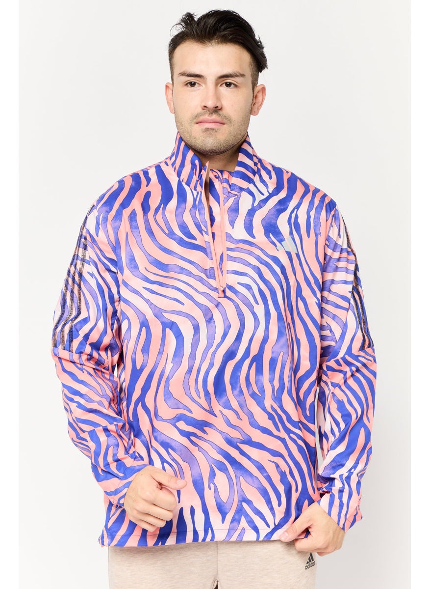Adidas Men Sportswear Fit Long Sleeve Outdoor Windbreaker Jacket, Multicolor  - Image 1
