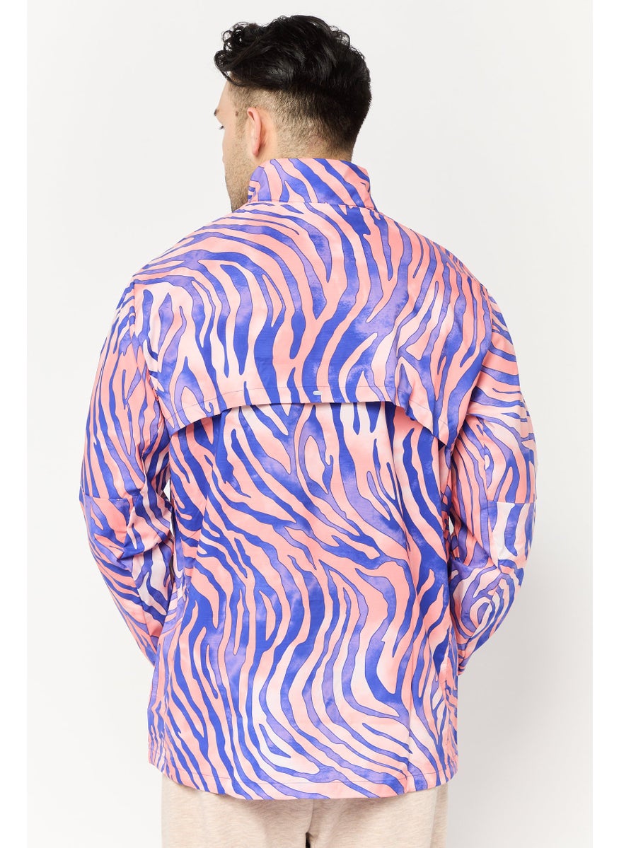 Adidas Men Sportswear Fit Long Sleeve Outdoor Windbreaker Jacket, Multicolor  - Image 4