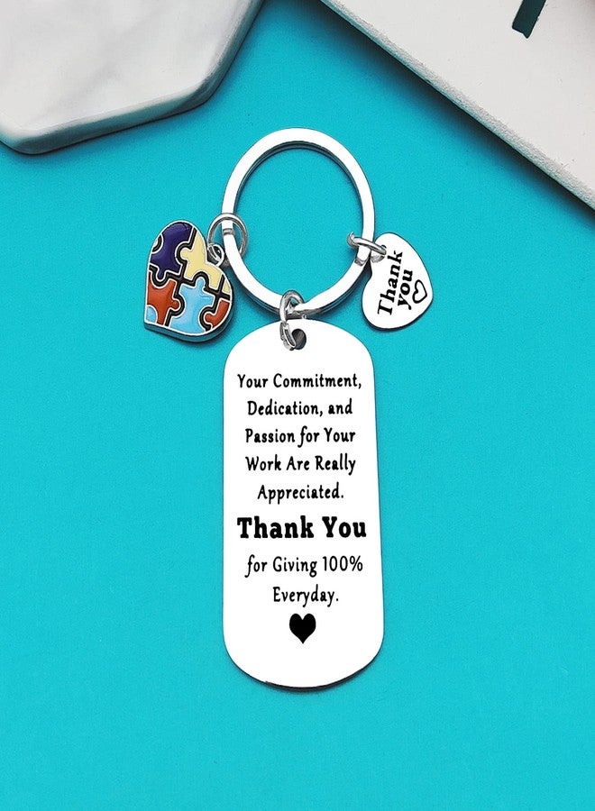 Xiahuyu Autism Awareness Gifts Keychain Autism Teacher Appreciation Gifts Special Education Teacher Gift Christmas Birthday Leaving Retirement Thank You Gift for ABA Therapist SPED Teachers - Image 2
