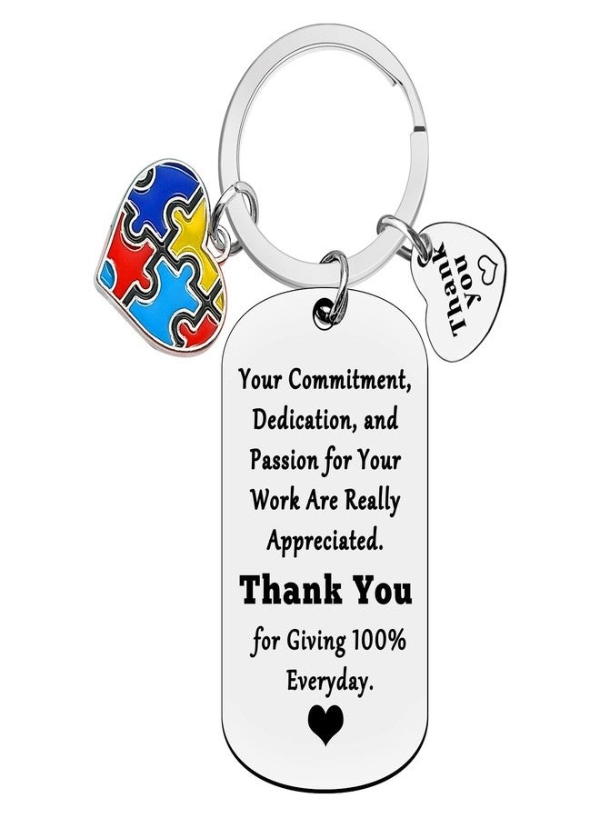 Xiahuyu Autism Awareness Gifts Keychain Autism Teacher Appreciation Gifts Special Education Teacher Gift Christmas Birthday Leaving Retirement Thank You Gift for ABA Therapist SPED Teachers - Image 1