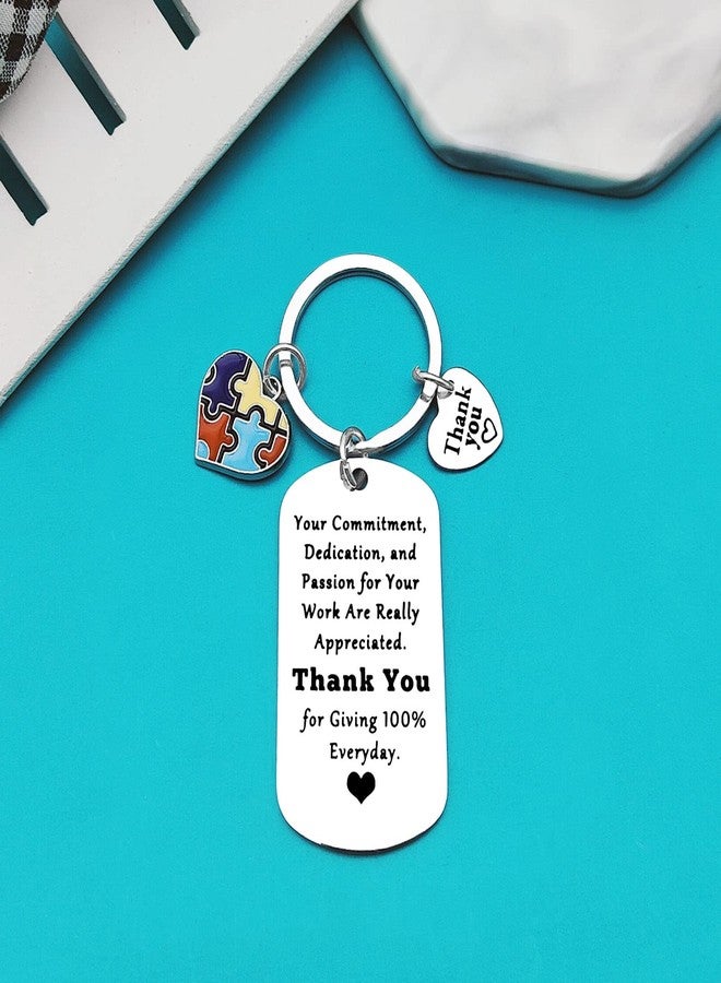 Xiahuyu Autism Awareness Gifts Keychain Autism Teacher Appreciation Gifts Special Education Teacher Gift Christmas Birthday Leaving Retirement Thank You Gift for ABA Therapist SPED Teachers - Image 3