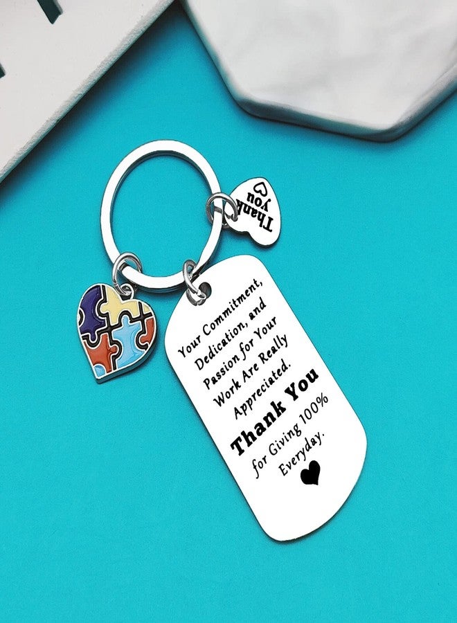 Xiahuyu Autism Awareness Gifts Keychain Autism Teacher Appreciation Gifts Special Education Teacher Gift Christmas Birthday Leaving Retirement Thank You Gift for ABA Therapist SPED Teachers - Image 4