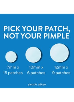 Peach Slices Acne Spot Dots Hydrocolloid Acne Patches For Zits Blemishes & Breakouts Vegan Crueltyfree Pimple Patches Facial Skin Care Products 3 Sizes (7Mm 10Mm & 12Mm) 30 Ct  - Image 3