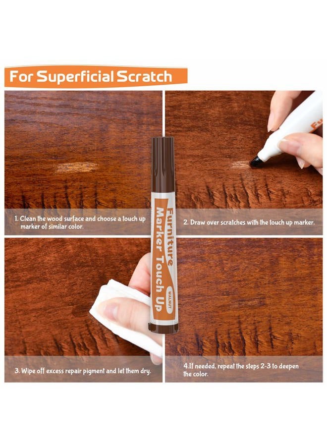 REALINN Wood Furniture Repair Kit- Set of 28 - Touch Up Markers, Fillers with Wood Putty - Repair Scratch, Cracks, Hole, Discoloration for Wooden Door, Floor, Table, Cabinet - Image 3