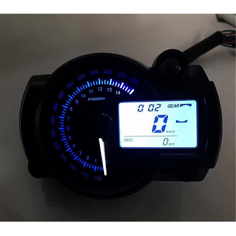 DEMULAX Black Motorcycle Speedometer and Tachometer - Image 4