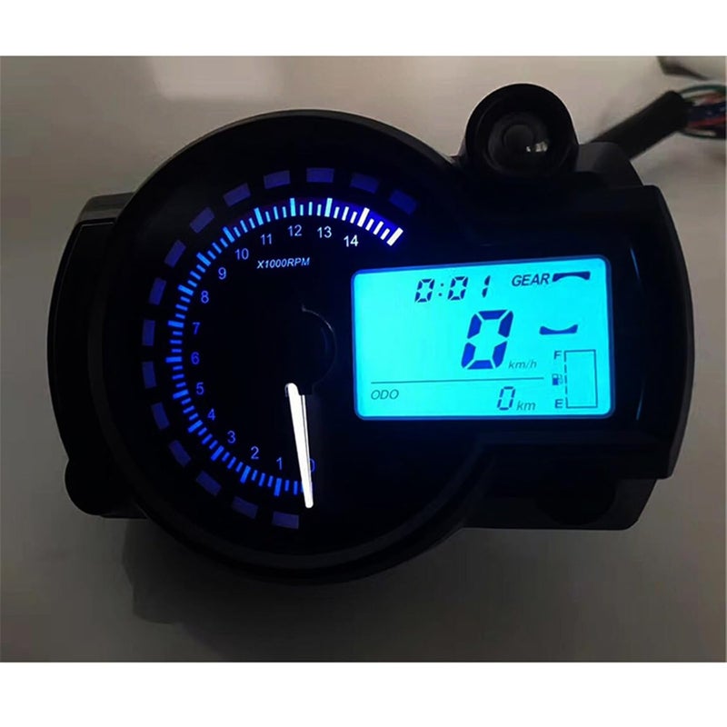 DEMULAX Black Motorcycle Speedometer and Tachometer - Image 5