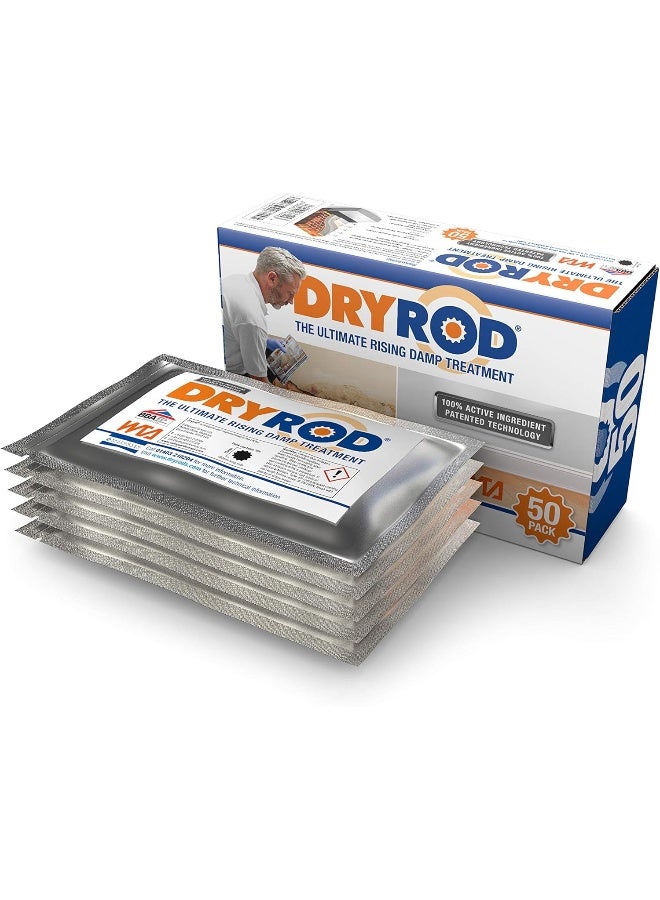 Dryrod Damp Proofing Rods (50 Pack) - BBA-Approved Rising Damp Treatment, Stronger Than DPC Injection Creams. Coverage 6m - Image 2